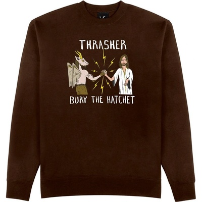 Thrasher TOY MACHINE B.T.H. CREWNECK Dark Chocolate