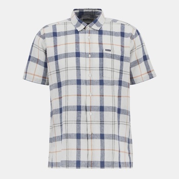 Barbour Риза с къс ръкав Barbour Croft Short Sleeve Regular Shirt - Sea Haze Tartan