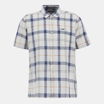 Barbour Риза с къс ръкав Barbour Croft Short Sleeve Regular Shirt - Sea Haze Tartan