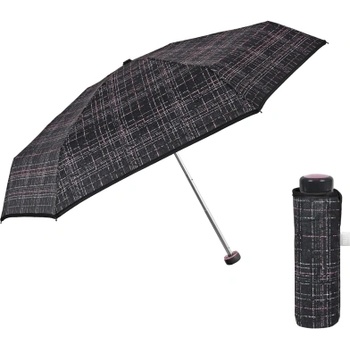 Дамски мини сгъваем неавтоматичен чадър | Perletti Time 26430 | Черен