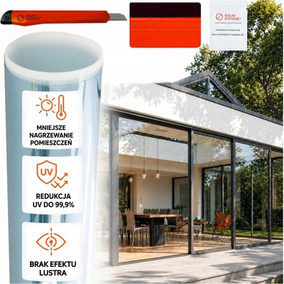 Průhledná solární ochranná Fólie 75x300cm na okenní sklo Termoizolační – Zboží Mobilmania