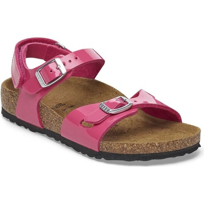 BIRKENSTOCK Rio AS Kids BF Patent Fuchsia Tulip Růžová
