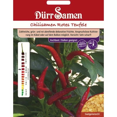 Dürr Samen Paprika, semená feferónok "Rotes Teufele" - 20 zŕn