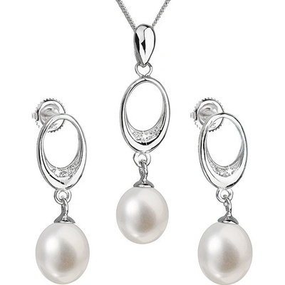 Evolution Group Súprava strieborných šperkov s pravými perlami 29040.1