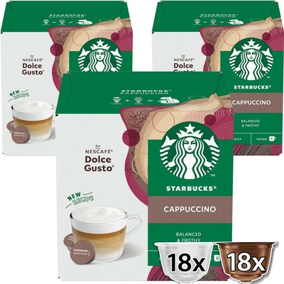 STARBUCKS NESCAFE DOLCE GUSTO CAPPUCCINO 3 x 12 kapsúl