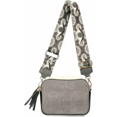 Dámska kožená crossbody kabelka sivá EGO ES0223PS