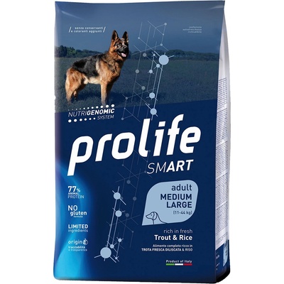 Prolife Dog Smart Adult Medium & Large Breed Trout & Rice 12 kg
