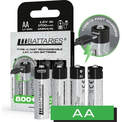 LiiBatteries 1700 mAh 4 ks R6