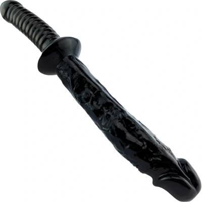 Sensual D15 Oboustranné flexibilní dildo 32 cm černé