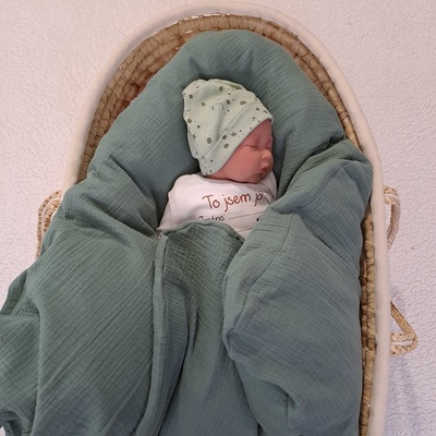 Pro útulný domov Péřová zavinovačka Mušelínová Zelená mátová – Zboží Dáma