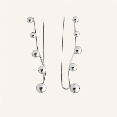 SilveAmo Strieborné lemujúce náušnice s kvapkami vody C21215