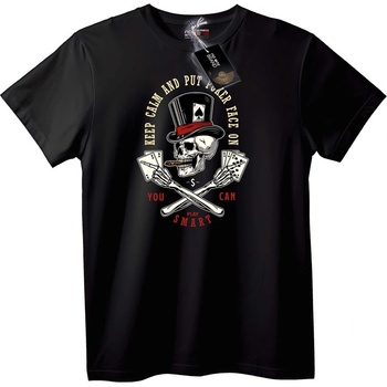 NOONEBRAND Тениска Покер череп - 6XL, White