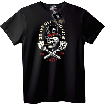 NOONEBRAND Тениска Покер череп - 6XL, White