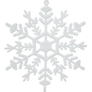 MagicHome Ozdoba 6 ks snehová vločka biela na vianočný stromček 12 cm