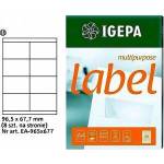 Igepa Group Mondi Labels A4 IGEPA 96.5 X 67.7 MM WHITE (100)