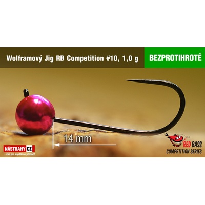 NASTRAHY.cz Bezprotihrotý wolframový Jig RB Competition #10 14 mm 1,0 g M-Pink 5 ks
