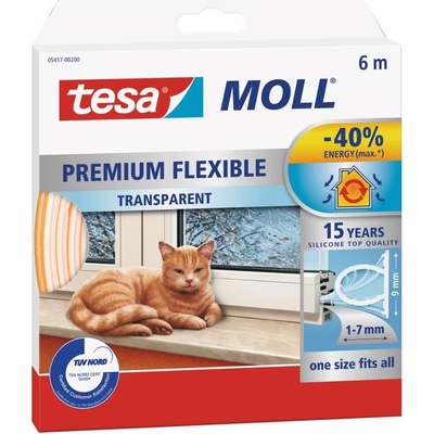 Těsnění do oken tesamoll Silikonové samolepicí těsnění, 6m, bílá (05417-00100-01)