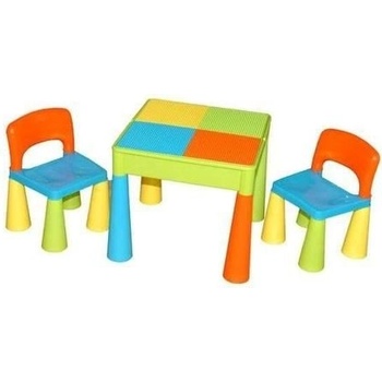 Tega sada stoleček a dvě židličky multi color