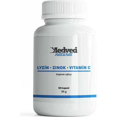 Medvěd natural Lysin zinek vitamín C 120 kapslí