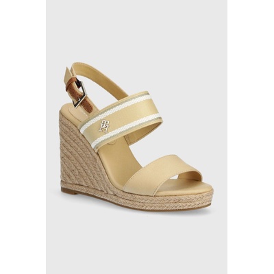 Tommy Hilfiger Сандали Tommy Hilfiger WEBBING HIGH WEDGE SANDAL в бежово FW0FW08045 (FW0FW08045)