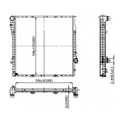 Chladič, chlazení motoru HART 605 813 (605813)