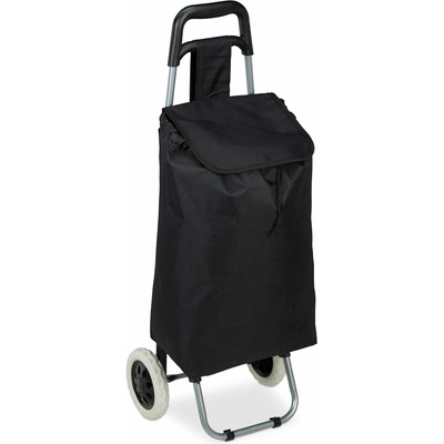 Relaxdays skládací nákupní vozík 28 l, černý