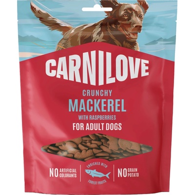 CARNILOVE Crunchy pre dospelých psov makrela s malinami 200 g