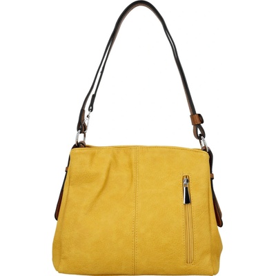 Trendy dámská koženková crossbody kabelka Julianna žlutá