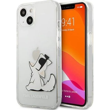 KARL LAGERFELD Choupette Fun Case - дизайнерски кейс с висока защита за iPhone 13 mini (прозрачен)