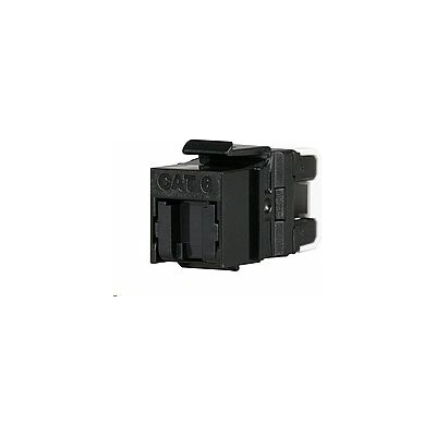 Rychlozařezávací keystone Solarix CAT6 STP RJ45, čierny