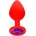 X Fun Силиконов Butt Plug с бижутерия "X FUN REDED DARK PURPLE" 7 см. Размер - S