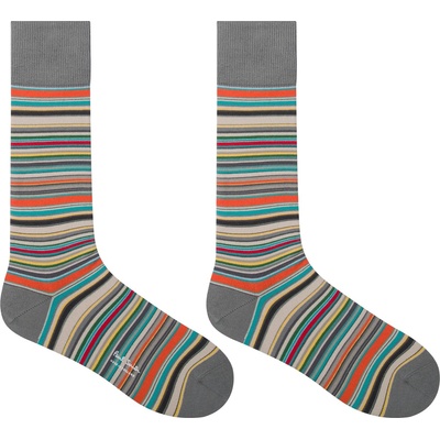 Paul Smith Чорапи Paul Smith Men's Multi Stripe Cotton Crew Socks - Grey