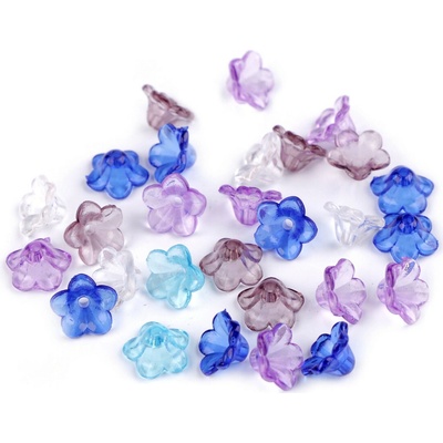 Stoklasa Plastové korálky zvoneček / sukýnka 7x12 mm Balení: 20 g, Varianta: mix č. 2 mix č. 2