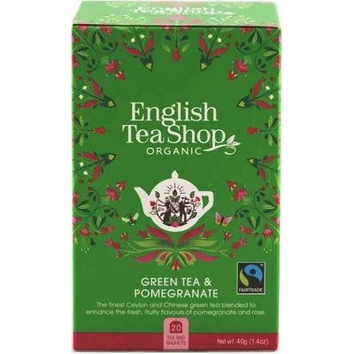 English Tea Shop Zelený čaj granátové jablko bio 20 x 2 g