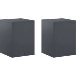 vidaXL Стойка за растения 2 pcs Антрацит 30 x 30 x 40 cm (8012465)