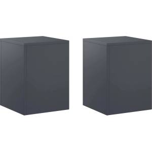 vidaXL Стойка за растения 2 pcs Антрацит 30 x 30 x 40 cm (8012465)