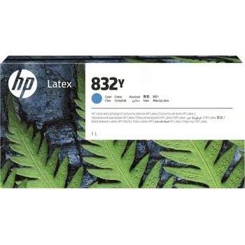 HP 832Y 1L Cyan Latex Ink Cartridge (4UV06A)