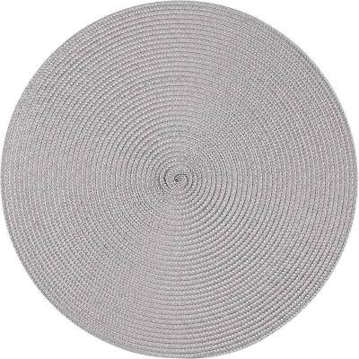 Altom design prostírání z PP ve slámovém vzhledu šedé 38 cm