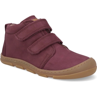 Koel4kids barefoot kožené celoroční boty Don nappa bordó