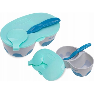 Akuku dvojkomorová miska s lyžičkou 1 ks