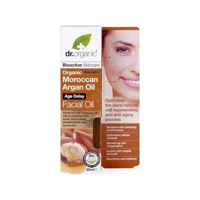 Dr. Organic Серум с арганово масло, Dr. Organic Moroccan Argan Facial Oil Age Delay 30ml