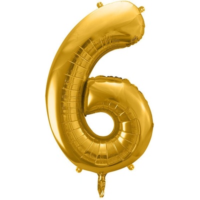 Boland Foliová číslice 6 zlatá 86 cm 554471