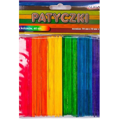 Dřívko kreativní 60ks Nanuk, mix barev