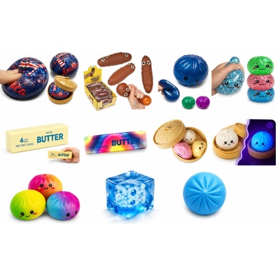 Sada Squishy žertovných mačkacích pomůcek 11 ks