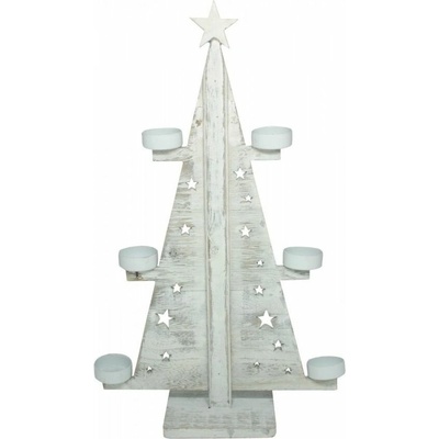 Svietnik strom na čajové sviečky patina 45 cm