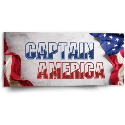 Sablio Obraz Kapitán Amerika Vlajka - 110x50 cm