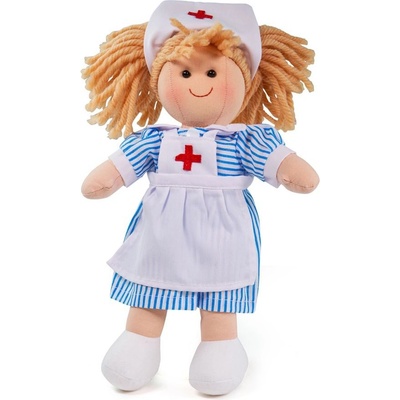 Bigjigs Toys Látková zdravotní sestřička Nancy 28 cm