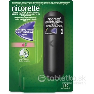 Nicorette spray s príchuťou lesného ovocia aer.ors. 1 x 150 dávok