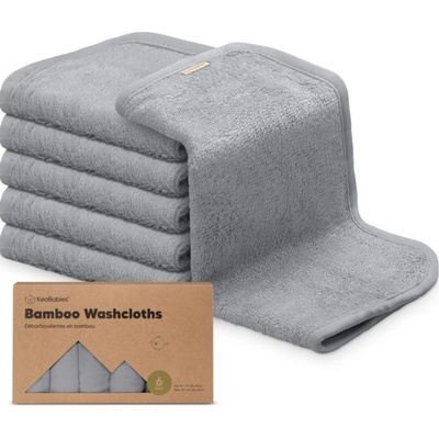 KeaBabies Kърпи От Органичен Бамбук 6 бр Сиви KeaBabies (KB012-07)