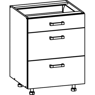 BRW Долен шкаф Older - D3S_60/82_2STB/STB - с плавно прибиране (D3S_60/82_2STB/STB)